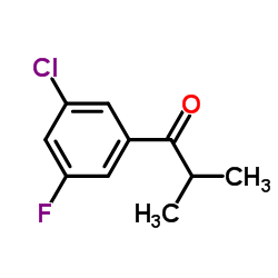 1-(3-Chloro-5-fluorophenyl)-2-methyl-1-propanone结构式