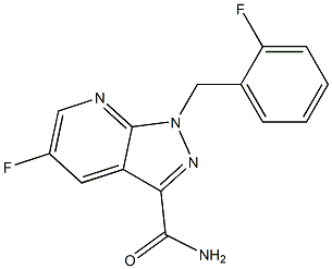 5-fluoro-1-(2-fluorobenzyl)-1H-pyrazolo[3,4-b]pyridine-3-carboxamide Structure