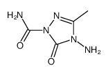 1H-1,2,4-Triazole-1-carboxamide,4-amino-4,5-dihydro-3-methyl-5-oxo-(9CI) Structure