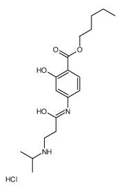 pentyl 2-hydroxy-4-[3-(propan-2-ylamino)propanoylamino]benzoate,hydrochloride结构式