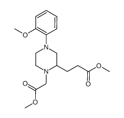 Methyl 2-Methoxycarbonylethyl-4-(2-methoxyphenyl)piperazin-1-ylacetate Structure