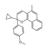 2-cyclopropyl-2-(4-methoxyphenyl)-5-methylbenzo[h]chromene结构式