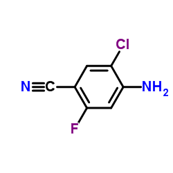 4-氨基-5-氯-2-氟-苄腈结构式