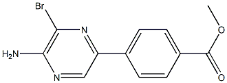 methyl 4-(5-amino-6-bromopyrazin-2-yl)benzoate结构式