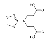 2-(bis-(2-carboxyethyl)amino)-1,3,4-thiadiazole Structure