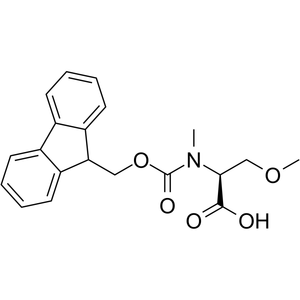 N-((9H-fluoren-9-ylmethoxy)carbonyl)-N,O-dimethyl-L-Serine Structure