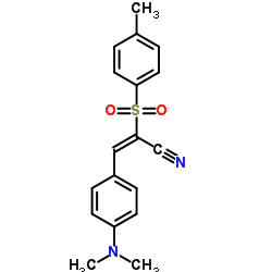 (2E)-3-[4-(Dimethylamino)phenyl]-2-[(4-methylphenyl)sulfonyl]acrylonitrile结构式