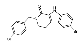 6-Brom-2-(4-chlorbenzyl)-1,2,3,4-tetrahydro-9H-pyrido[3,4-b]indol-1-on Structure