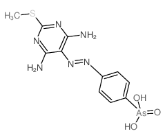 [4-(4,6-diamino-2-methylsulfanyl-pyrimidin-5-yl)diazenylphenyl]arsonic acid结构式
