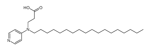 3-[N-octadecyl-N-(pyridin-4-yl)-amino]propionic acid Structure