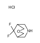 9,9-Difluoro-3-oxa-7-aza-bicyclo[3.3.1]nonane hydrochloride结构式