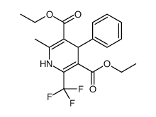 Diethyl 2-methyl-4-phenyl-6-(trifluoromethyl)-1,4-dihydro-3,5-pyr idinedicarboxylate Structure
