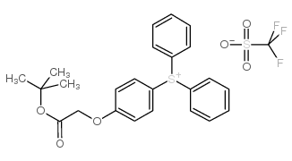 叔丁氧羰基-甲氧基苯基二苯锍三氟甲磺酸酯结构式