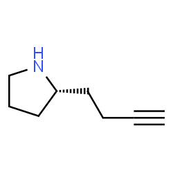 Pyrrolidine, 2-(3-butynyl)-, (R)- (9CI)结构式