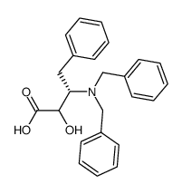 (2SR,3S)-3-(N,N-dibenzyl)amino-2-hydroxy-4-phenylbutyric acid Structure