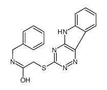 N-benzyl-2-(5H-[1,2,4]triazino[5,6-b]indol-3-ylsulfanyl)acetamide结构式