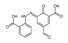5-[(2-carboxyphenyl)hydrazinylidene]-3-formyl-6-oxocyclohexa-1,3-diene-1-carboxylic acid Structure