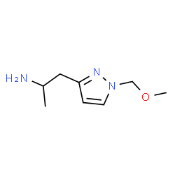 1-(1-(MethoxyMethyl)-1H-pyrazol-3-yl)propan-2-aMine结构式