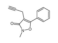 2-methyl-5-phenyl-4-prop-2-ynyl-1,2-oxazol-3-one结构式