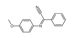 [2-Phenyl-glyoxylsaeurenitril]-[4-methoxy-phenylimin] Structure