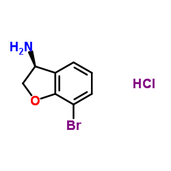 (S)-7-bromo-2,3-dihydrobenzofuran-3-amine hydrochloride Structure