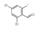 2,4-二溴-6-氟苯甲醛结构式