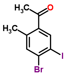 1-(4-Bromo-5-iodo-2-methylphenyl)ethanone结构式