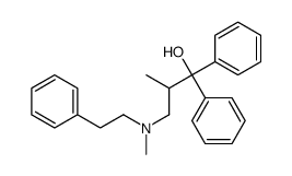 2-methyl-3-[methyl(2-phenylethyl)amino]-1,1-diphenylpropan-1-ol结构式