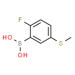 2-Fluoro-5-(methylthio)phenylboronic acid结构式