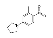 1-(3-甲基-4-硝基苯基)吡咯烷结构式