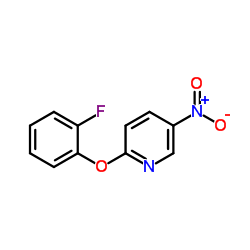 2-(2-Fluorophenoxy)-5-nitropyridine结构式