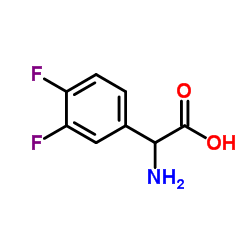 Amino(3,4-difluorophenyl)acetic acid structure