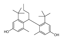 3-tert-butyl-4-[1-(2-tert-butyl-4-hydroxy-6-methylphenyl)butyl]-5-methylphenol结构式