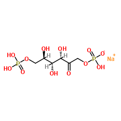 d-Fructose, 1,6-bis(dihydrogen phosphate), sodium salt structure