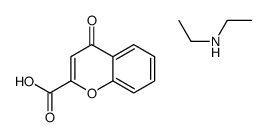 4-oxo-4H-1-benzopyran-2-carboxylic acid, compound with diethylamine (1:1) Structure