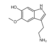 3-(2-aminoethyl)-5-methoxy-1H-indol-6-ol结构式