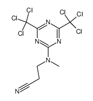 N-(4,6-bis-trichloromethyl-[1,3,5]triazin-2-yl)-N-methyl-β-alanine nitrile结构式