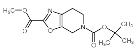 6,7-二氢恶唑并[5,4-c]吡啶-2,5(4H)-二羧酸 5-叔丁酯 2-甲酯结构式