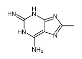 8-methyl-7H-purine-2,6-diamine结构式