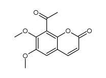 8-acetyl-6,7-dimethoxycoumarin结构式