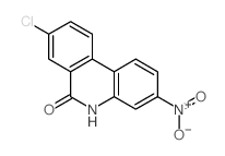 6(5H)-Phenanthridinone,8-chloro-3-nitro- structure