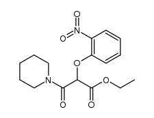 2-(2-nitro-phenoxy)-3-oxo-3-piperidin-1-yl-propionic acid ethyl ester Structure