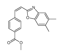 methyl 4-[2-(5,6-dimethyl-2-benzoxazolyl)vinyl]benzoate结构式