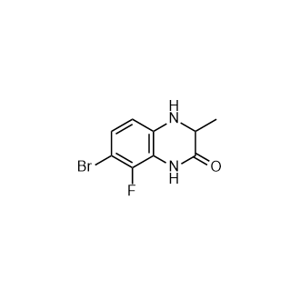 7-Bromo-8-fluoro-3-methyl-3,4-dihydroquinoxalin-2(1H)-one Structure
