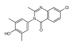 7-chloro-3-(4-hydroxy-3,5-dimethylphenyl)-2-methylquinazolin-4-one结构式