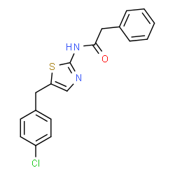 N-(5-(4-chlorobenzyl)thiazol-2-yl)-2-phenylacetamide结构式