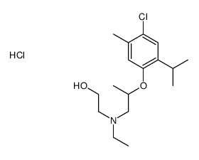 2-[2-(4-chloro-5-methyl-2-propan-2-ylphenoxy)propyl-ethylamino]ethanol,hydrochloride Structure