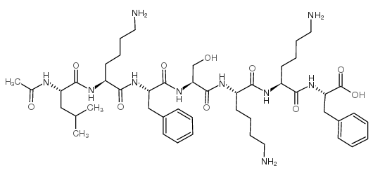 Ac-Leu-Lys-Phe-Ser-Lys-Lys-Phe-OH结构式