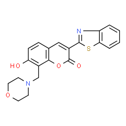3-(benzo[d]thiazol-2-yl)-7-hydroxy-8-(morpholinomethyl)-2H-chromen-2-one Structure