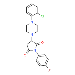 1-(4-bromophenyl)-3-[4-(2-chlorophenyl)piperazin-1-yl]pyrrolidine-2,5-dione结构式
